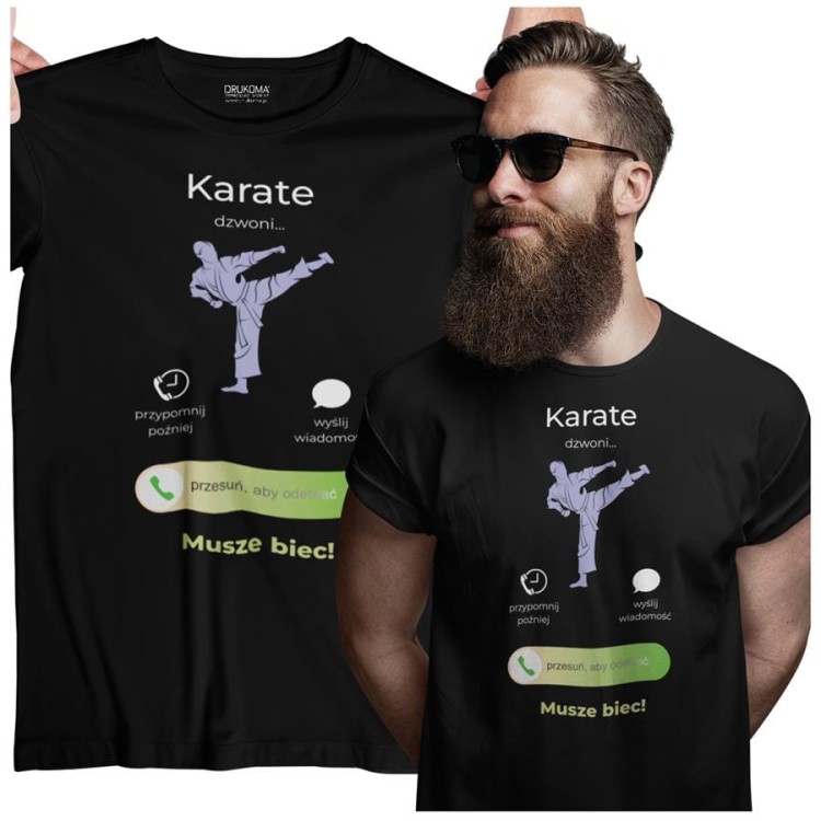 KOSZULKA KARATE DZWONI. MUSZĘ BIEC. KOSZULKA DLA KARATEKI (1).jpg
