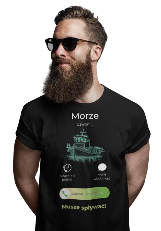 KOSZULKA MORZE DZWONI. MUSZĘ SPŁYWAĆ. KOSZULKA DLA RYBAKA (1).jpg