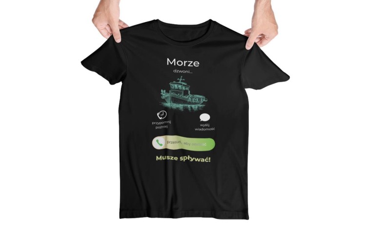 KOSZULKA MORZE DZWONI. MUSZĘ SPŁYWAĆ. KOSZULKA DLA RYBAKA (2).jpg