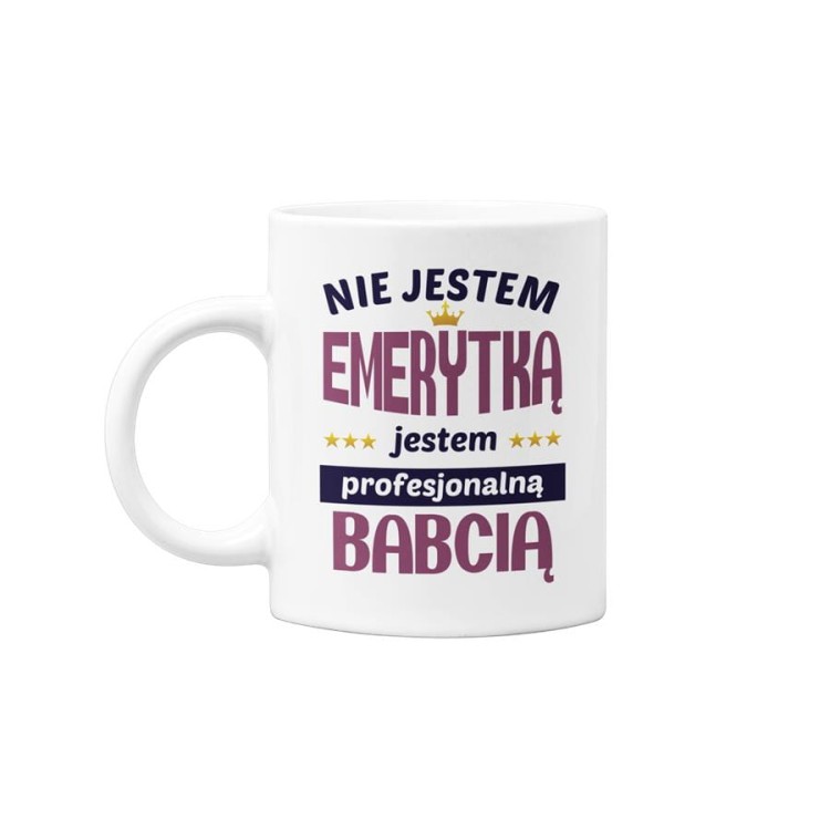 Koszulka dla Babci zestaw z koszulką na prezent z napisem Nie jestem emerytką jestem profesjonalną babcią z koszulką w kolorze czarnym.jpg