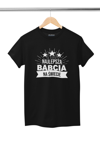 Koszulka dla Babci zestaw z koszulką na prezent z napisem Najlepsza babcia na świecie z koszulką w kolorze czarnym (1).png