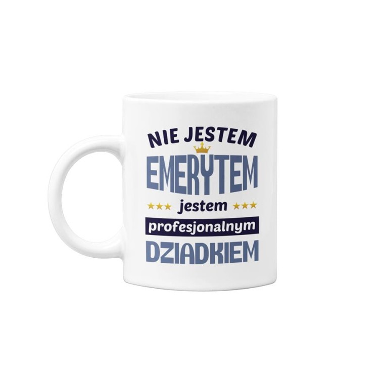 Koszulka dla Dziadka zestaw z kubkiem i koszulką na prezent z napisem Nie jestem emerytem jestem profesjonalnym dziadkiem w kolorze czarnym.jpg