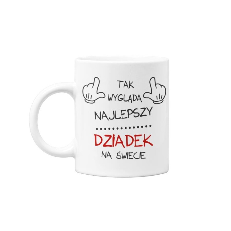 Koszulka dla Dziadka zestaw z kubkiem i koszulką na prezent z napisem Tak wygląda najlepszy dziadek na świecie w kolorze czarnym.jpg