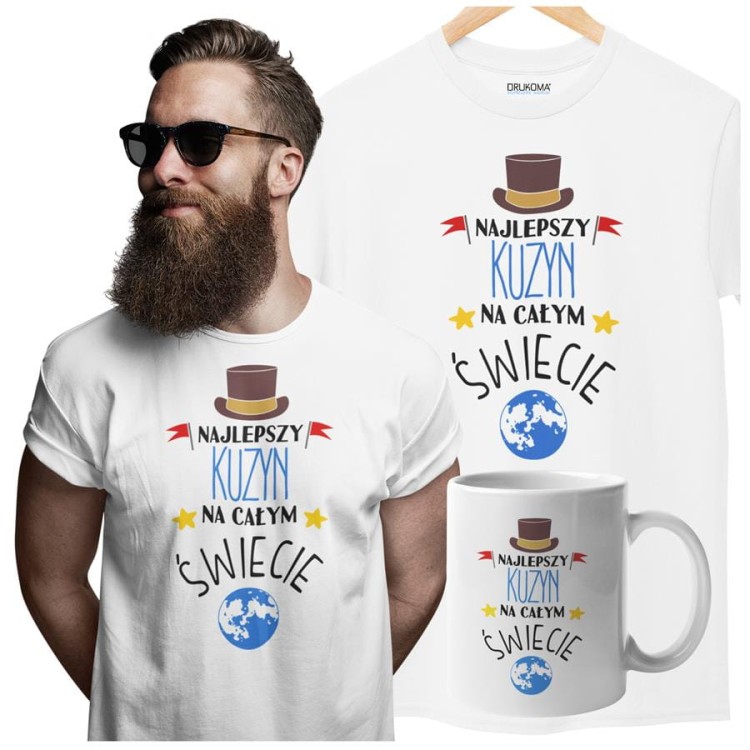 Koszulka dla Kuzyna w zestawie z kubkiem z nadrukiem Najlepszy Kuzyn na całym świeci (4).jpg