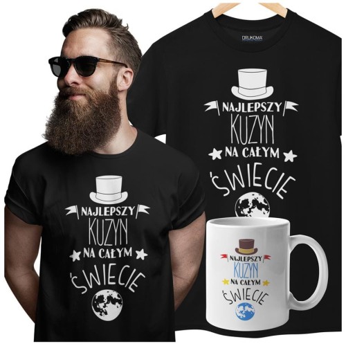Koszulka dla Kuzyna w zestawie z kubkiem z nadrukiem Najlepszy Kuzyn na całym świec (4).jpg