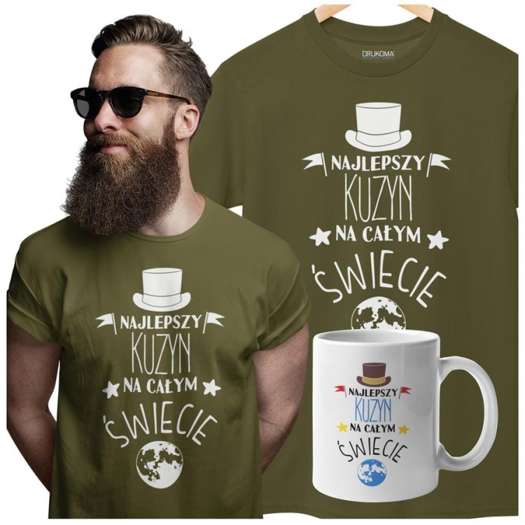 Koszulka dla Kuzyna w zestawie z kubkiem z nadrukiem Najlepszy Kuzyn na całym świeci (4).jpg