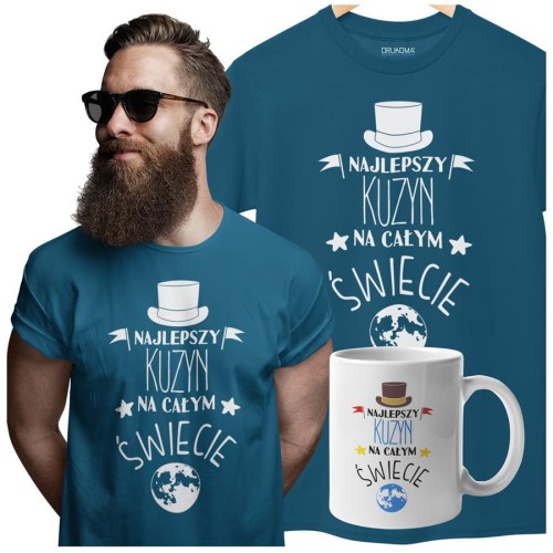 Koszulka dla Kuzyna w zestawie z kubkiem z nadrukiem Najlepszy Kuzyn na całym  (4).jpg