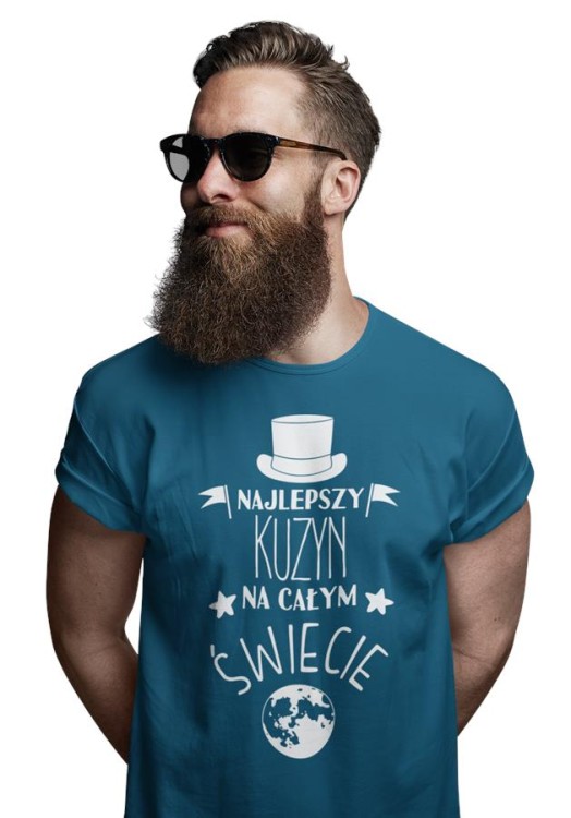 Koszulka dla Kuzyna w zestawie z kubkiem z nadrukiem Najlepszy Kuzyn na całym .jpg