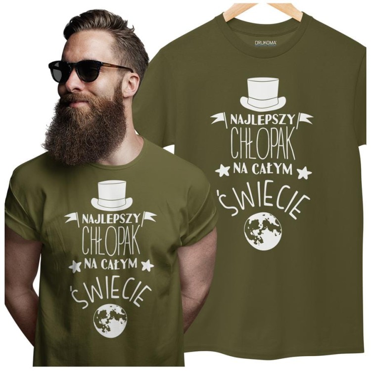 Koszulka dla Chłopaka modny prezent na Walentynki lub Urodziny stylowa koszulka z napisem Najleps (3).jpg