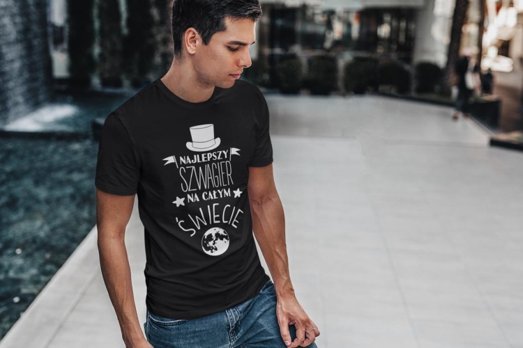 Koszulka dla Szwagra modny prezent na Urodziny stylowa koszulka z napisem Najlepszy Szwagier na  (4).jpg