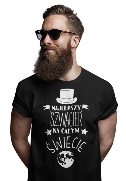 Koszulka dla Szwagra modny prezent na Urodziny stylowa koszulka z napisem Najlepszy Szwagier na ca (1).jpg