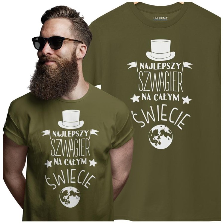 Koszulka dla Szwagra modny prezent na Urodziny stylowa koszulka z napisem Najlepszy Szwagier na  (3).jpg