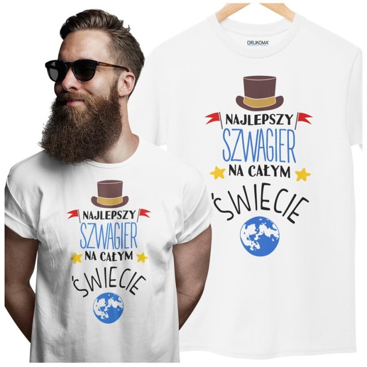 Koszulka dla Szwagra modny prezent na Urodziny stylowa koszulka z napisem Najlepszy Szwagier na  (3).jpg