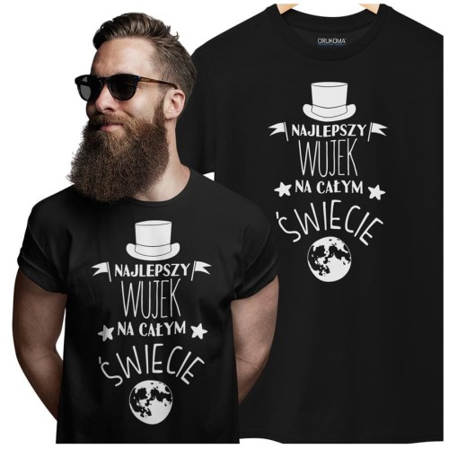 Koszulka dla Wujka modny prezent na Urodziny stylowa koszulka z napisem Najlepszy Wujek na całym św (3).jpg