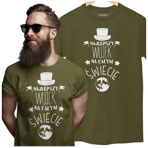 Koszulka dla Wujka modny prezent na Urodziny stylowa koszulka z napisem Najlepszy Wujek na całym św (3).jpg