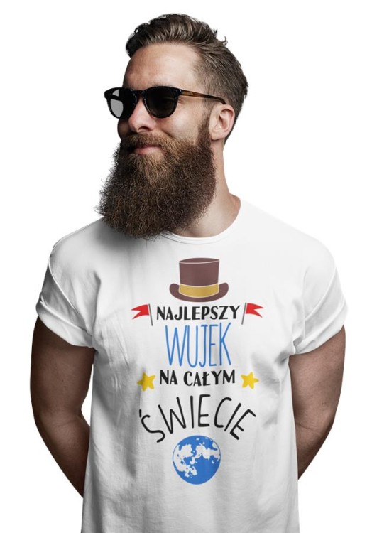 Koszulka dla Wujka modny prezent na Urodziny stylowa koszulka z napisem Najlepszy Wujek na całym świe (1).jpg