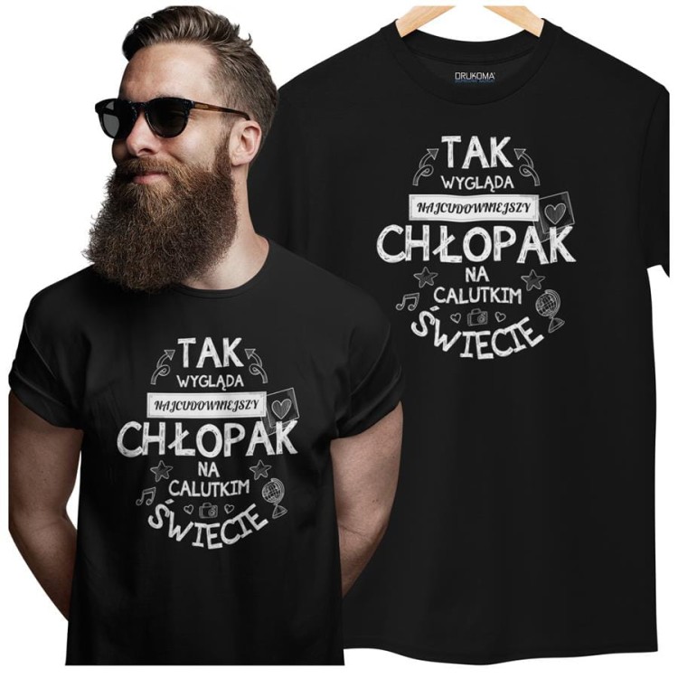 Koszulka dla Chłopaka modny prezent na Walentynki lub Urodziny stylowa koszulka z napis.jpg