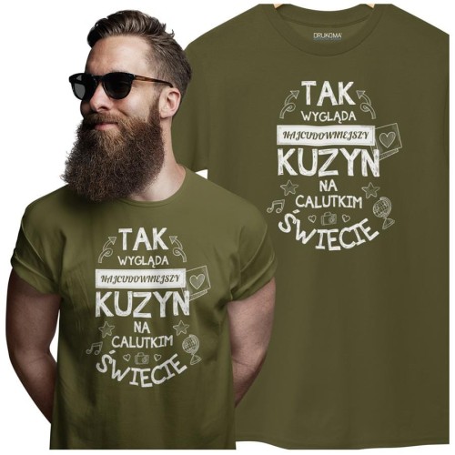 Koszulka dla Kuzyna modny prezent na Urodziny stylowa koszulka z napisem Tak wygląda najc (3).jpg