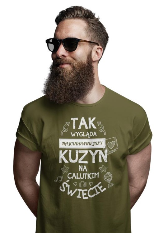 Koszulka dla Kuzyna modny prezent na Urodziny stylowa koszulka z napisem Tak wygląda najcud (1).jpg