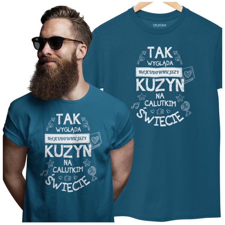 Koszulka dla Kuzyna modny prezent na Urodziny stylowa koszulka z napisem Tak wygląd (3).jpg