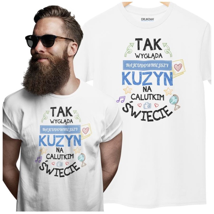Koszulka dla Kuzyna modny prezent na Urodziny stylowa koszulka z napisem Tak wygląda najc (3).jpg