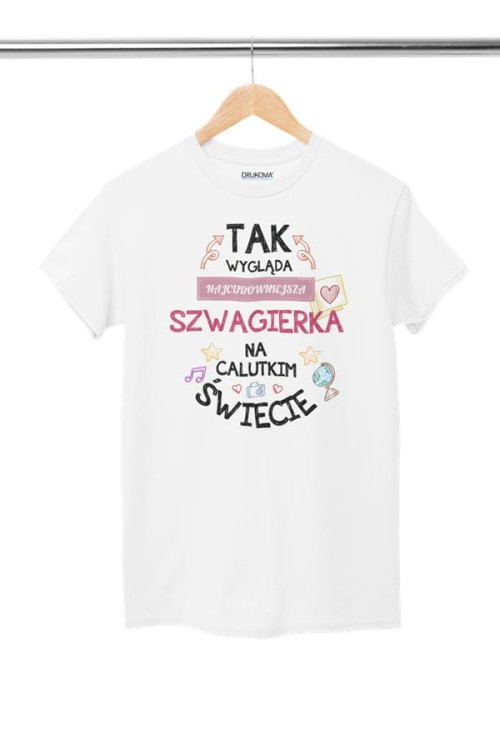 Koszulka dla Szwagierki w zestawie z kubkiem z nadrukiem Tak wygląda.jpg
