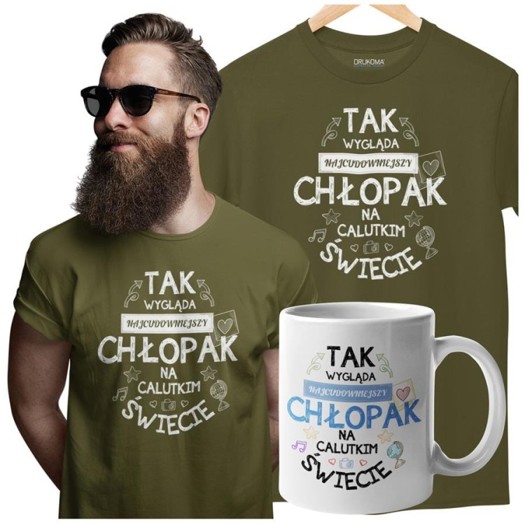 Koszulka dla Chłopaka w zestawie z kubkiem z nadrukiem Tak wygląda najcu (4).jpg
