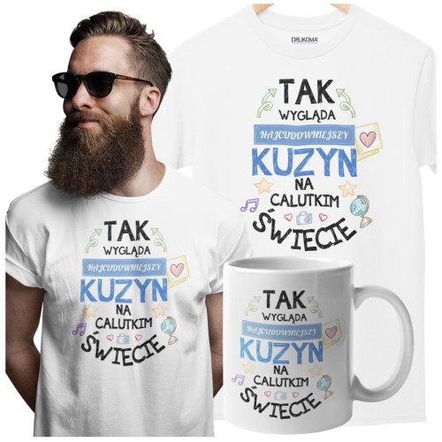 Koszulka dla Kuzyna w zestawie z kubkiem z nadrukiem Tak wygląda najcudown (4).jpg
