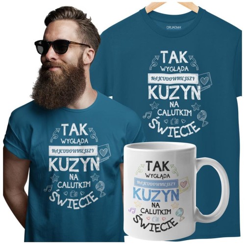 Koszulka dla Kuzyna w zestawie z kubkiem z nadrukiem Tak wygląda naj (2).jpg