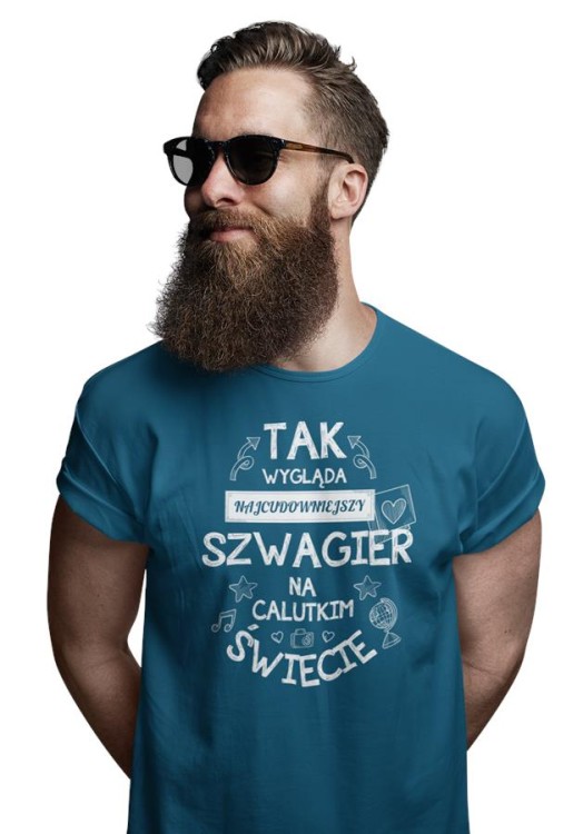 Koszulka dla Szwagra w zestawie z kubkiem z nadrukiem Tak wygląda n .jpg