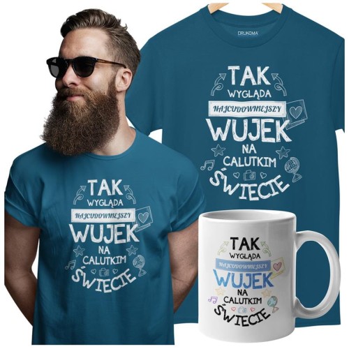 Koszulka dla Wuja w zestawie z kubkiem z nadrukiem Tak wygląda najcu (2).jpg