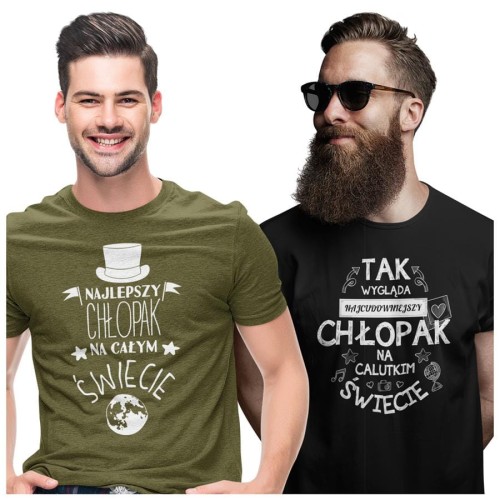 Zestaw koszulek dla Twojego Chłopaka na prezent koszulki na urodziny z napisem Najlepszy Chłopak na całym świeci.jpg