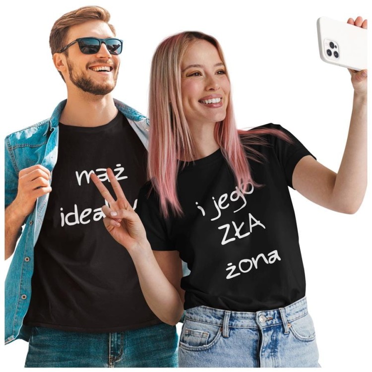 KOSZULKI DLA PAR NA WALENTYNKI PREZENT MĄŻ IDEALNY I JEGO ZŁA ŻONA (5).jpg