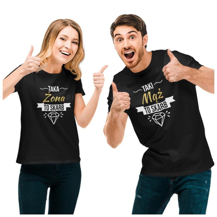 KOSZULKI DLA PAR NA WALENTYNKI PREZENT MĄŻ I ŻONA SKARB (5).jpg
