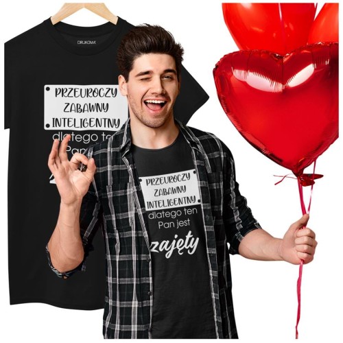 KOSZULKA NA WALENTYNKI PREZENT DLA CHŁOPAKA PRZEUROCZY ZABAWNY INTELIGENTNY, DLATEGO TEN PAN JEST JUŻ ZAJĘTY (5).jpg