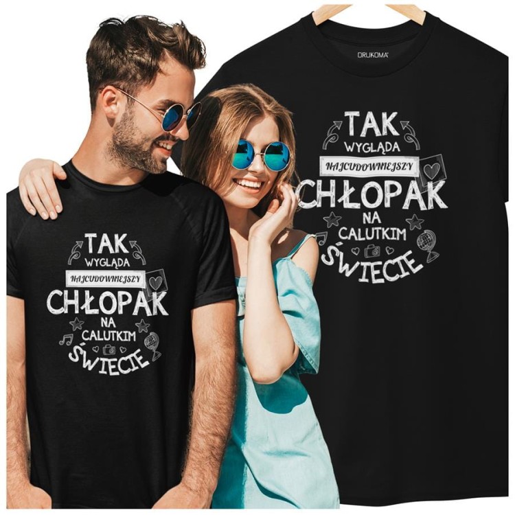 Koszulka dla Chłopaka modny prezent na Walentynki lub Urodziny stylowa koszulka z napisem Tak wygląda najcudowniejszy Chłopak na calutkim św (1).jpg