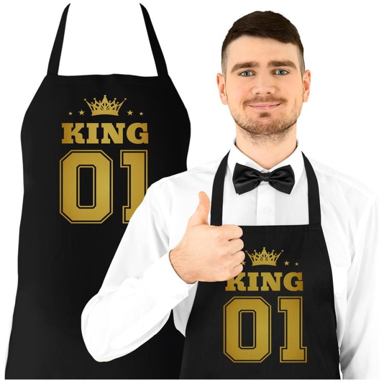 FARTUCH DLA CHŁOPAKA MĘŻA PREZENT NA WALENTYNKI KING 01.jpg