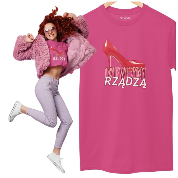KOSZULKA DLA DZIEWCZYNY NA WALENTYNKI PREZENT DZIEWCZYNY RZĄDZĄ KOLOR RÓŻOWY (1).jpg