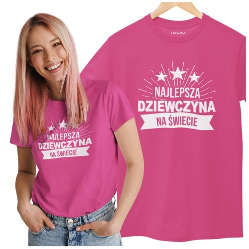 KOSZULKA DLA DZIEWCZYNY NA WALENTYNKI PREZENT NAJLEPSZA DZIEWCZYNA NA ŚWIECIE KOLOR RÓŻOWY (1).jpg