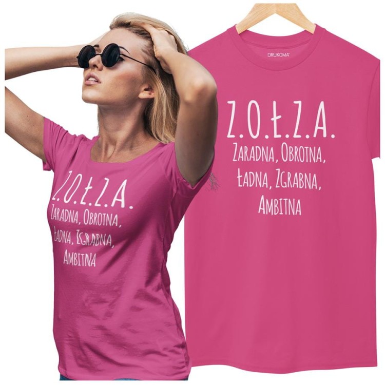 KOSZULKA DLA DZIEWCZYNY NA WALENTYNKI PREZENT Z.O.Ł.Z.A. KOLOR RÓŻOWY (1).jpg