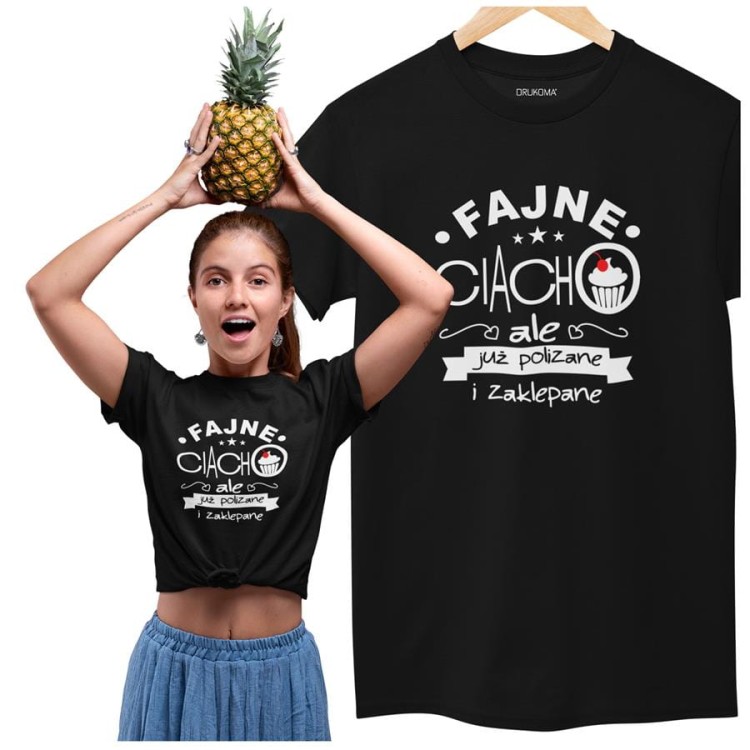 KOSZULKA DLA DZIEWCZYNY NA WALENTYNKI PREZENT FAJNE CIACHO, ALE JUŻ POLIZANE I ZAKLEPANE KOLOR CZARNY (5).jpg