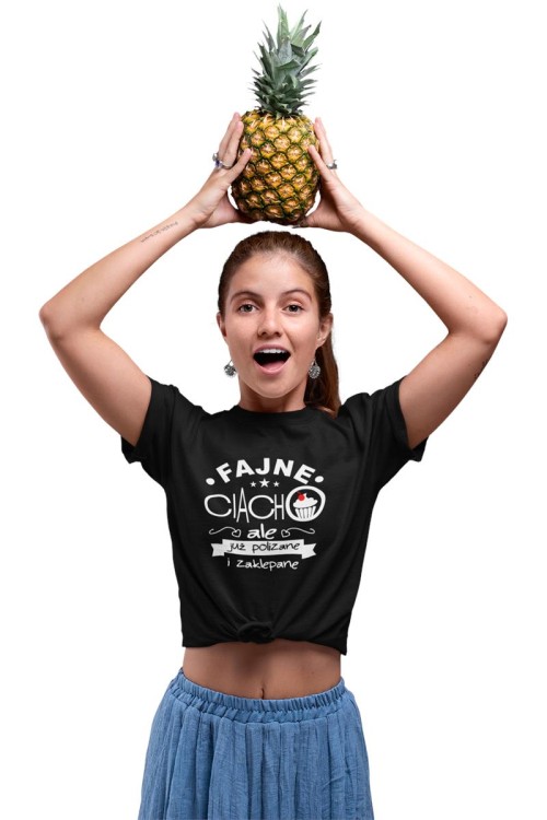 KOSZULKA DLA DZIEWCZYNY NA WALENTYNKI PREZENT FAJNE CIACHO, ALE JUŻ POLIZANE I ZAKLEPANE KOLOR CZARNY (2).jpg