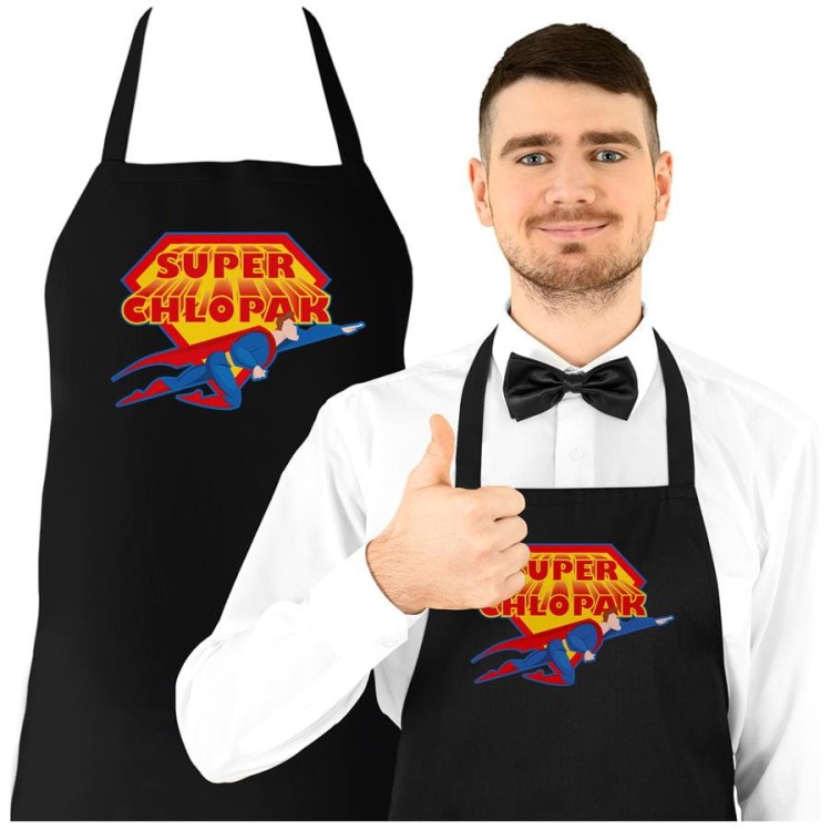 FARTUCH DLA CHŁOPAKA MĘŻA PREZENT NA WALENTYNKI SUPER CHŁOPAK.jpg