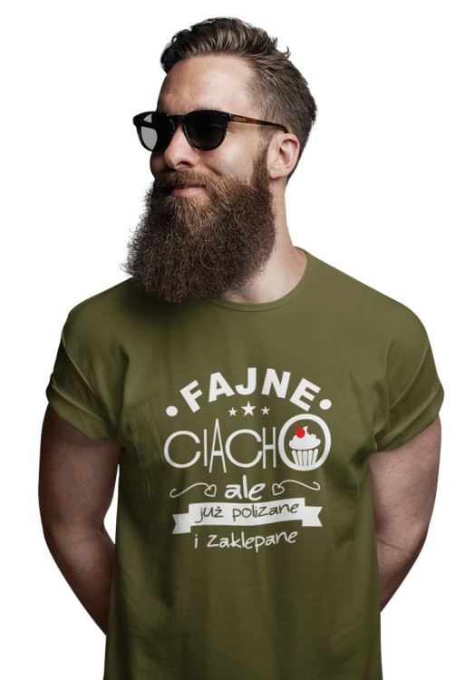 KOSZULKA NA WALENTYNKI PREZENT DLA CHŁOPAKA FAJNE CIACHO, ALE JUŻPOLIZANE I ZAKLEPANE KOLOR KHAKI (3).jpg