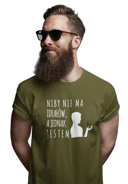 KOSZULKA NA WALENTYNKI PREZENT DLA CHŁOPAKA NIBY NIE MA IDEAŁÓW, A JEDNAK JESTEM KOLOR KHAKI (2).jpg