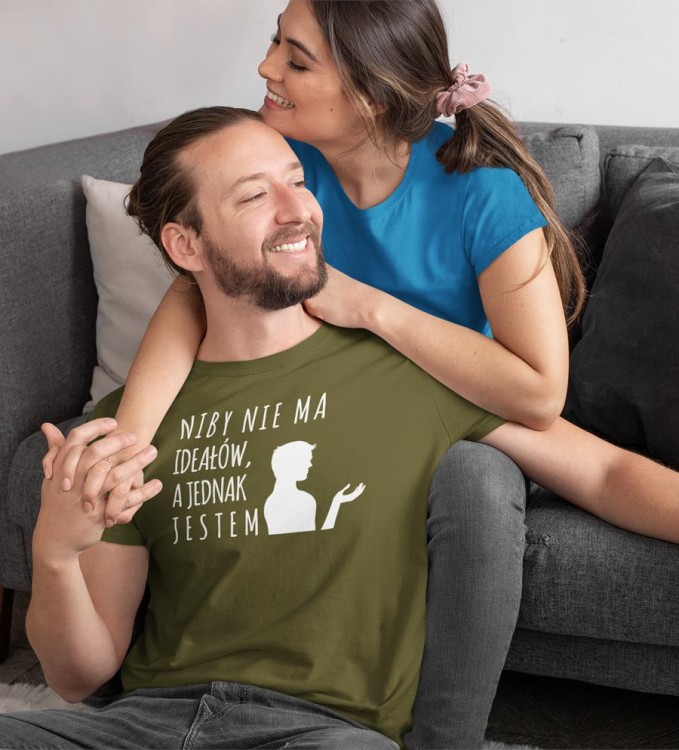 KOSZULKA NA WALENTYNKI PREZENT DLA CHŁOPAKA NIBY NIE MA IDEAŁÓW, A JEDNAK JESTEM KOLOR KHAKI (4).jpg