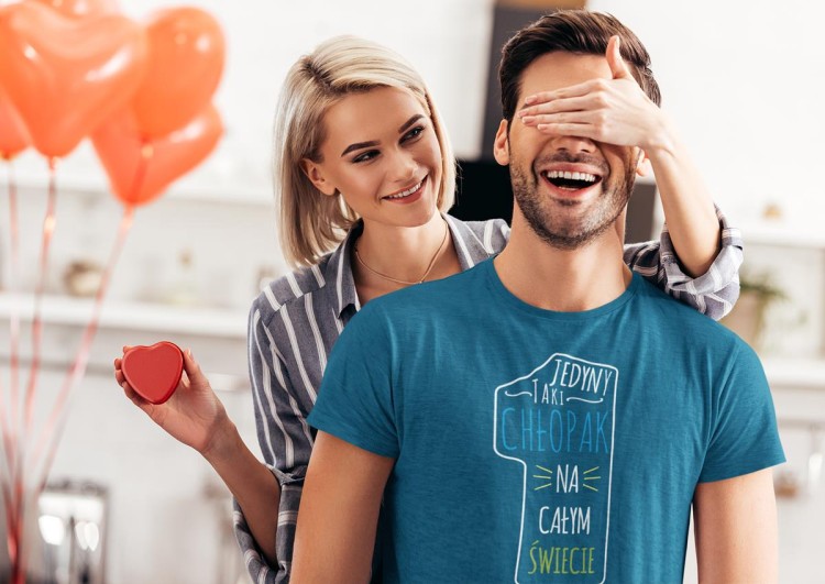 KOSZULKA NA WALENTYNKI PREZENT DLA CHŁOPAKA JEDYNY TAKI CHŁOPAK NA CAŁYM ŚWIECIE KOLOR PETROL BLUE (2).jpg