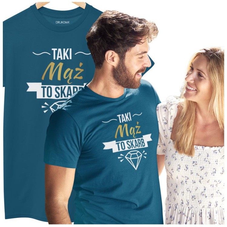 KOSZULKA NA WALENTYNKI PREZENT DLA CHŁOPAKA MĄŻ SKARB  KOLOR PETROL BLUE (1).jpg