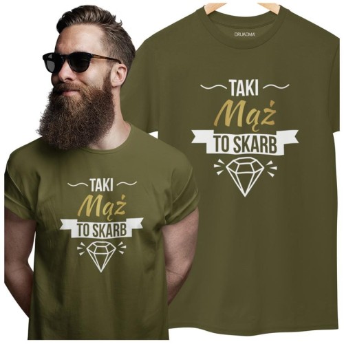 KOSZULKA NA WALENTYNKI PREZENT DLA CHŁOPAKA MĄŻ SKARB  KOLOR KHAKI (1).jpg