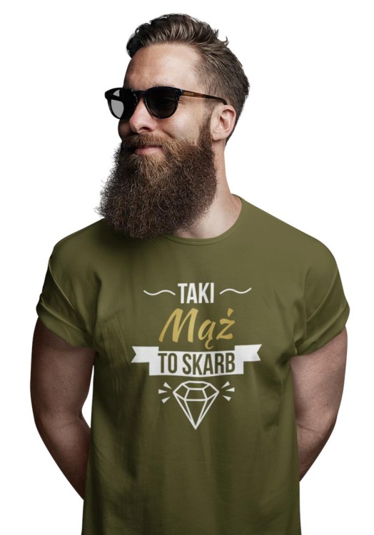 KOSZULKA NA WALENTYNKI PREZENT DLA CHŁOPAKA MĄŻ SKARB  KOLOR KHAKI (3).jpg